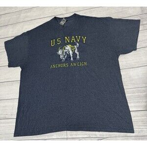 US Navy Midshipmen T Shirt Bill Billy Goat Size 2XL XXL Gillian Anchors Aweigh